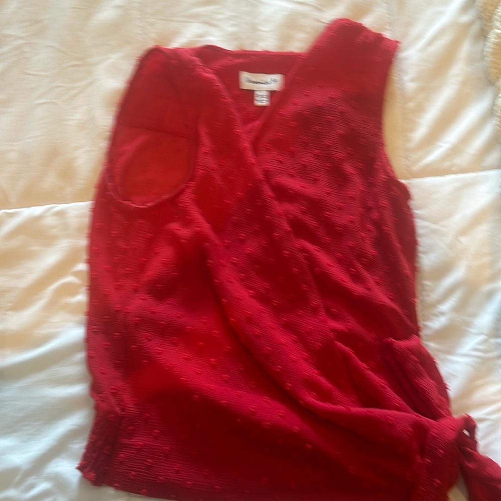 Veronica M blouse, red, size small, gently worn